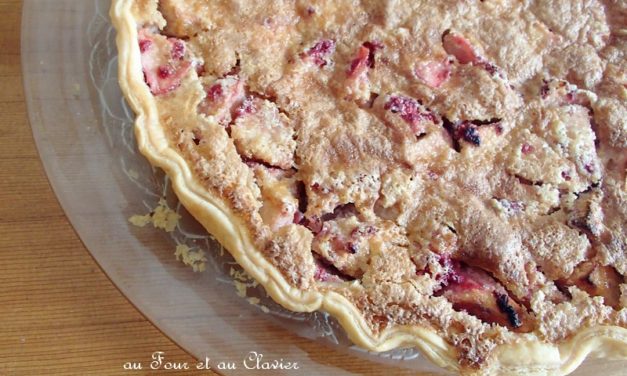 Tarte aux pommes et framboises