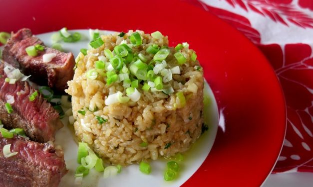 Riz frit à l’oignon vert