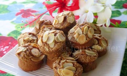 Mini muffins au chocolat-caramel et aux amandes