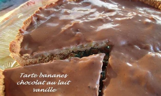 Tarte aux bananes et chocolat au lait