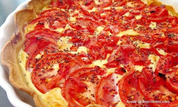 Tarte à la tomate et moutarde