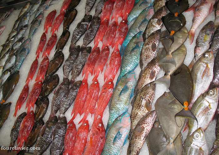 poissons au marché de Tahiti