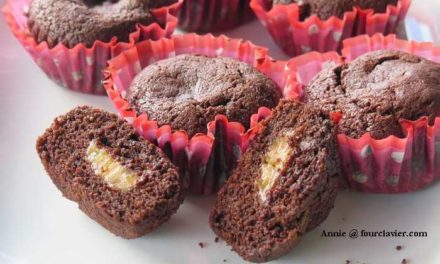 Mini muffins chocolat bananes caramélisées